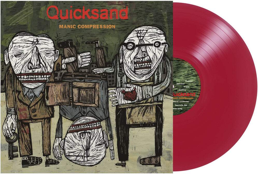 the album cover for Quicksand - Manic Compression [Open Heart Red Vinyl]
