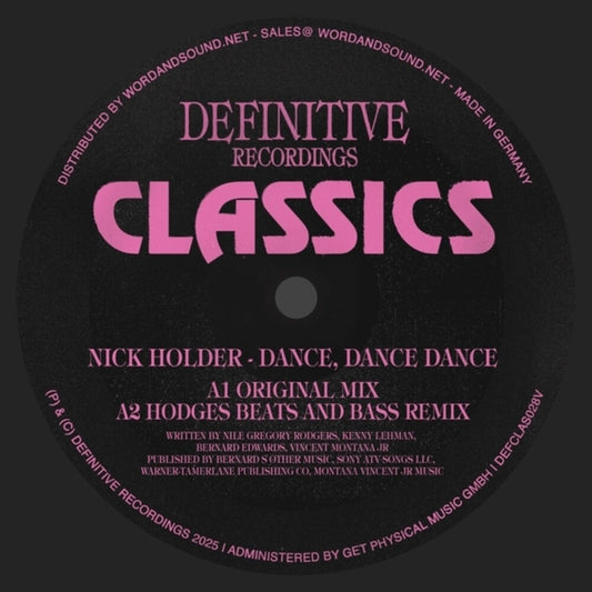 the album cover for Nick Holder - Dance Dance Dance (Ep)