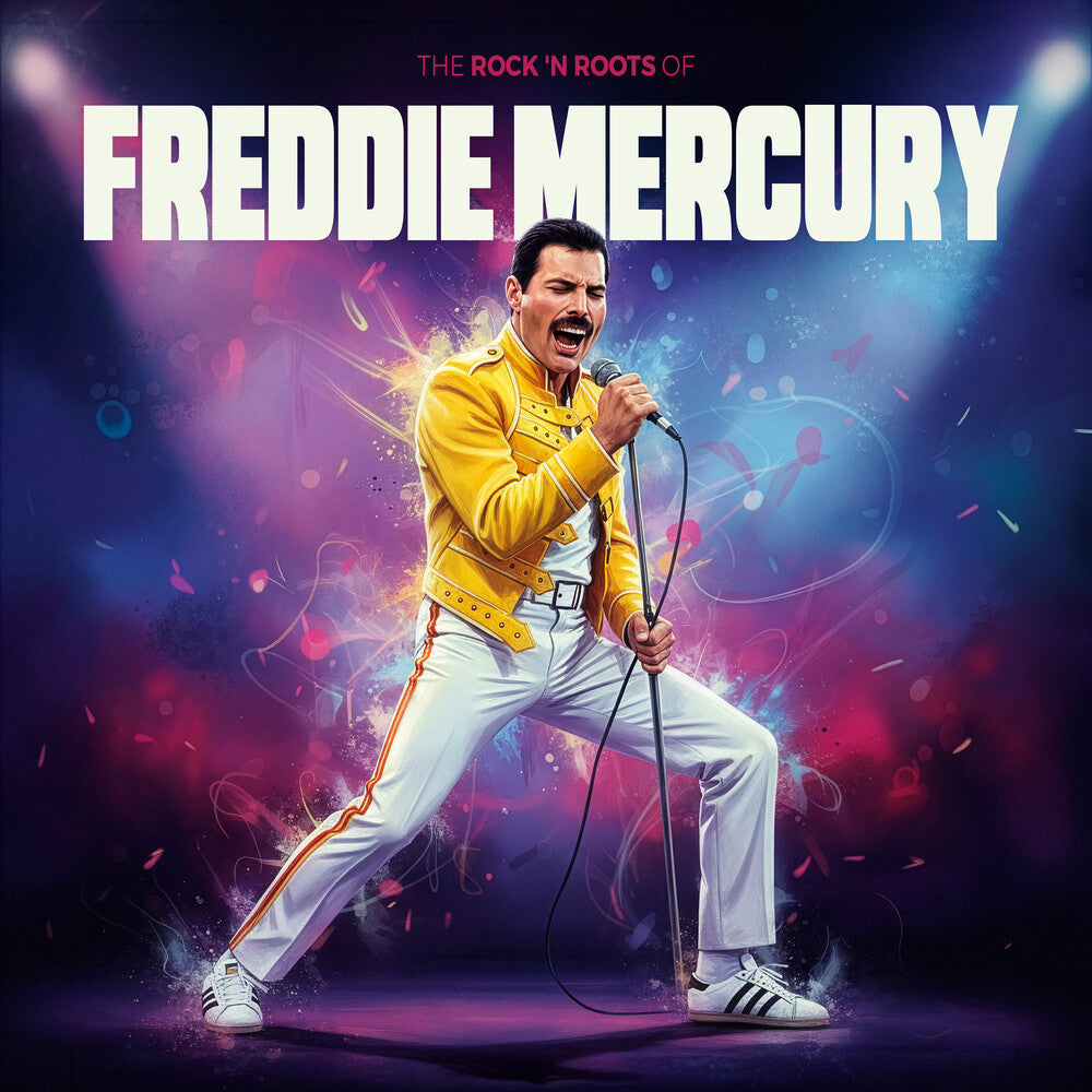 the album cover for Freddie Mercury - Rock N Roots Of [Colored Vinyl] (Wht)