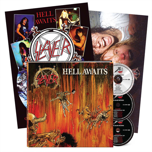 the album cover for Slayer - Hell Awaits - 40th Anniversary [3CD Box Set]