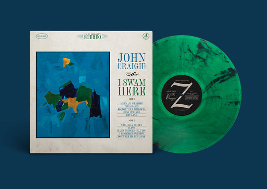 the album cover for John Craigie - I Swam Here [Indie Exclusive] Green [Colored Vinyl] (Grn) [Limited Edition] [Indie Exclusive]
