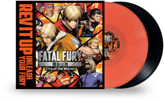the album cover for Various Artists - Fatal Fury: City of the Wolves (Original Video Game Soundtrack) [Indie Exclusive Orange/Black]