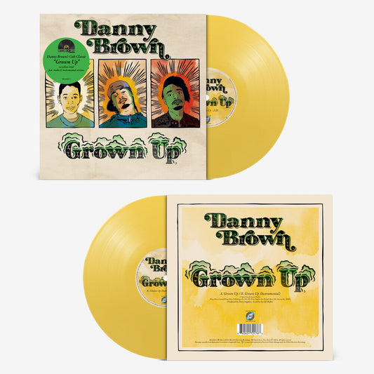 the album cover for Danny Brown - Grown Up (Rsd) [Colored Vinyl] [Record Store Day] (Ylw) [[RSD 2026]]
