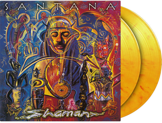 the album cover for Santana - Shaman [Colored Vinyl] [180 Gram] (Org) (Red) (Ylw)