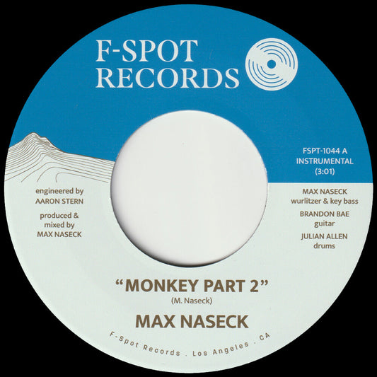 the album cover for Max Naseck - Monkey Part 2 b/w Lully