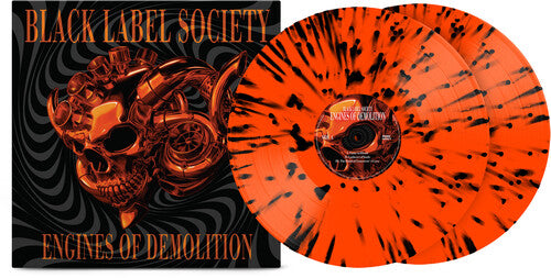product mockup of Black Label Society - Engines Of Demolition [Orange / Black Splatter 2LP]