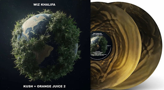the album cover for Wiz Khalifa - Kush & Orange Juice 2 (Blk) [Colored Vinyl] (Gol)