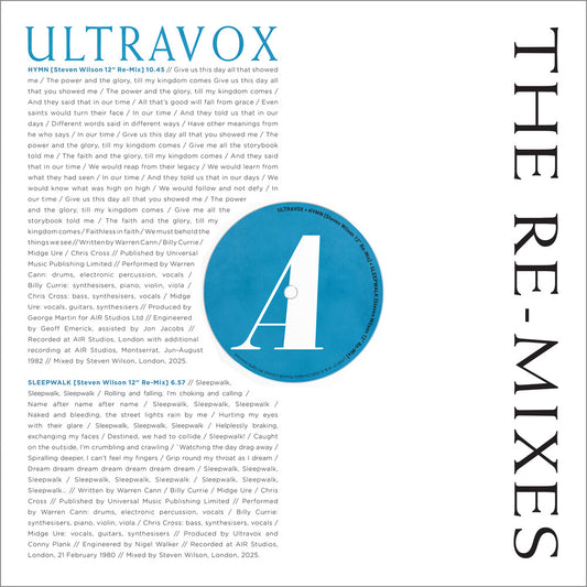 the album cover for Ultravox - Re-Mixes [RSD 2026]