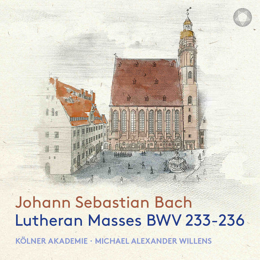 the album cover for Kölner Akademie - J.S. Bach: Lutheran Masses Bwv 233-236