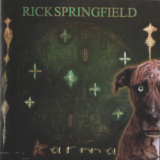 the album cover for Rick Springfield - Karma [Colored Vinyl] (Grn) [Limited Edition] (Aniv)