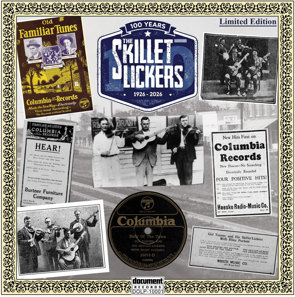 the album cover for Skillet Lickers - 100 Years: 1926-2026 (Blue) [Colored Vinyl] [Limited Edition]