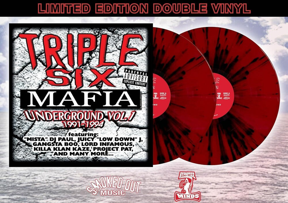 the album cover for Triple Six Mafia - Underground Vol 1: 1991-1994 (Blk) [Colored Vinyl] (Red)