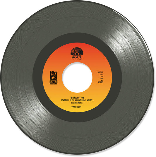 the album cover for Thelma Guyton - Something In The Way (You Make Me Feel) (Bossmen