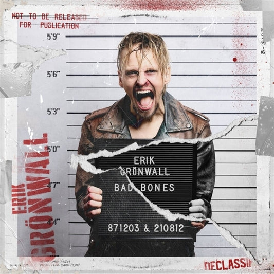 the album cover for Erik Gronwall - Bad Bones (red Splatter Vinyl) (i)