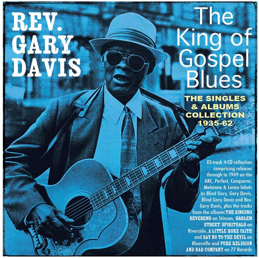 the album cover for Gary Rev. Davis - King of Gospel Blues: the Singles & Albums Collection 1935-62 [4CD]