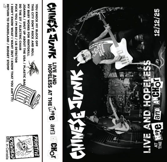 the album cover for Chinese Junk - Live & Hopeless at the Hope & Anchor