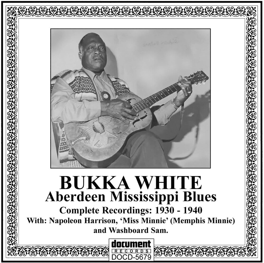 the album cover for Bukka White - Aberdeen Mississippi Blues