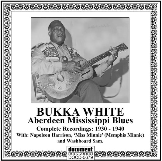 the album cover for Bukka White - Aberdeen Mississippi Blues