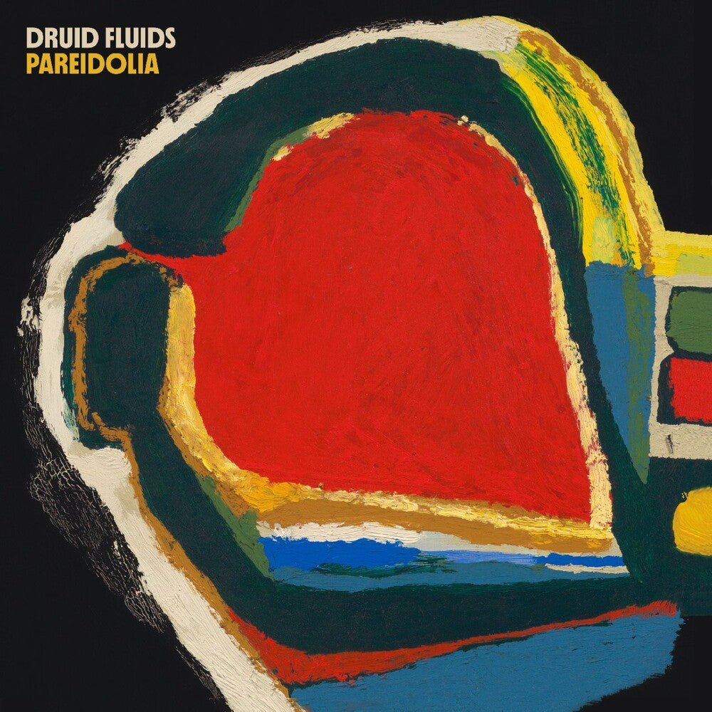 the album cover for Druid Fluids - Pareidolia - Rainbow Splatter Transparent [Colored Vinyl]