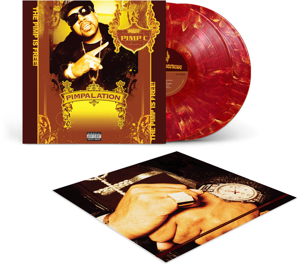 the album cover for Pimp C - Pimpalation - 20th Anniversary [Indie Exclusive Bordeaux Gold]