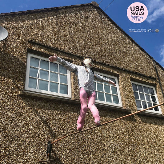 the album cover for USA Nails - Routine Flesh - Translucent Blue (Blue) [Colored Vinyl]