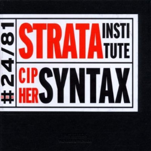 the album cover for Strata Institute - Cipher Syntax