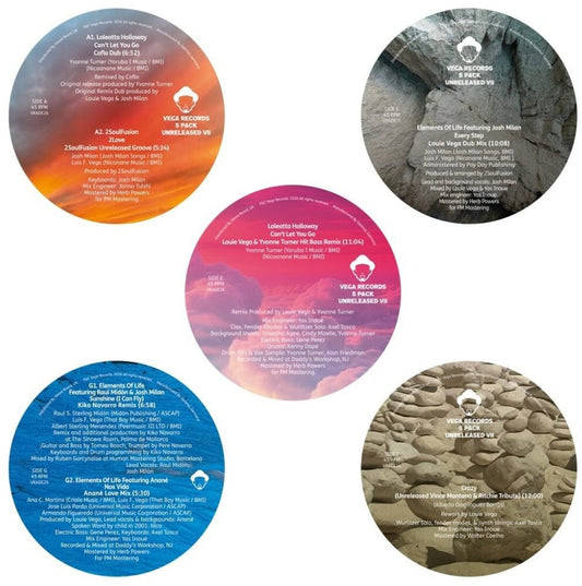 the album cover for Vega Records 5 Pack Unreleased Vii / Various - Vega Records 5 Pack Unreleased Vii / Various