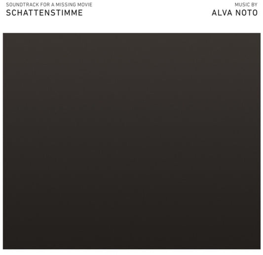 the album cover for Alva Noto - Schattenstimme (Soundtrack For A Missing - Pt 2)