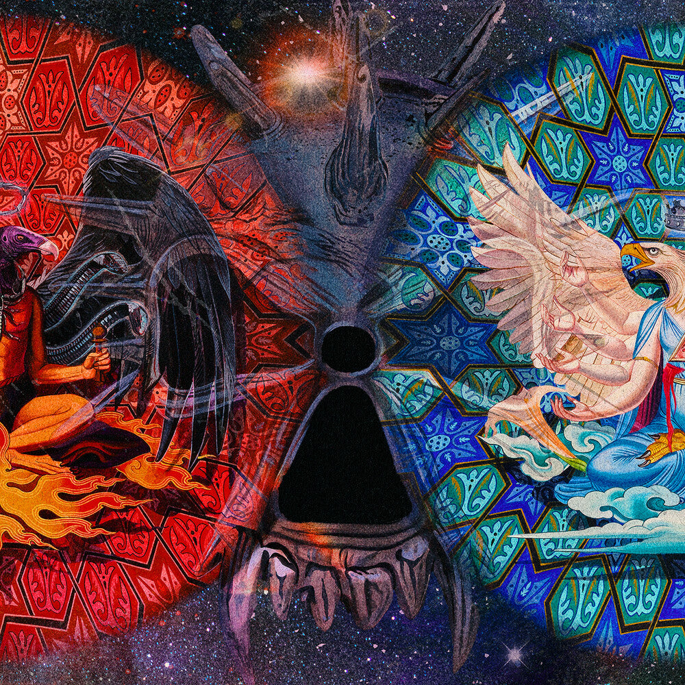 the album cover for Corrosion Of Conformity - Good God / Baad Man (Blue) [Clear Vinyl] (Gate) (Red)