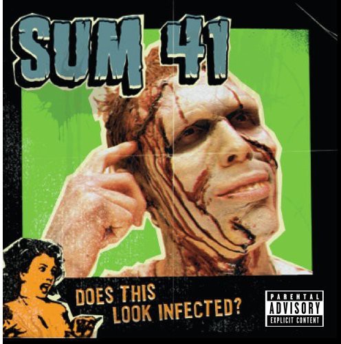 the album cover for Sum 41 - Does This Look Infected