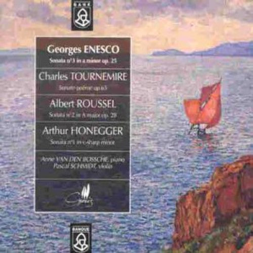 the album cover for Enesco/Tournemire/Roussel/Hone - Sonatas