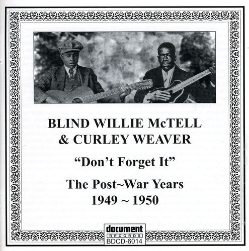 the album cover for Mctell/Weaver - Blind Willie Mctell & Curl