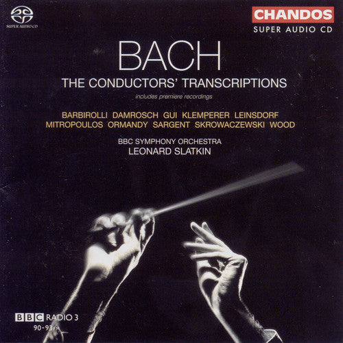 the album cover for LEONARD SLATKIN - Bach Conductor's Transcriptions