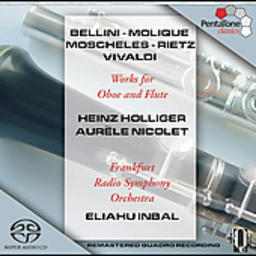 the album cover for Bellini/Molique/Moscheles/Riet - Works for Oboe & Flute