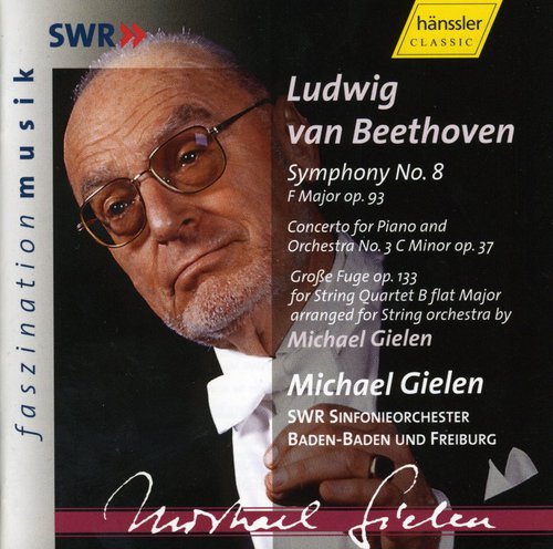 the album cover for L.V. Beethoven - Symphony 8 / Piano Cto 3