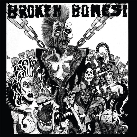 the album cover for Broken Bones - Dem Bones + Decapitated