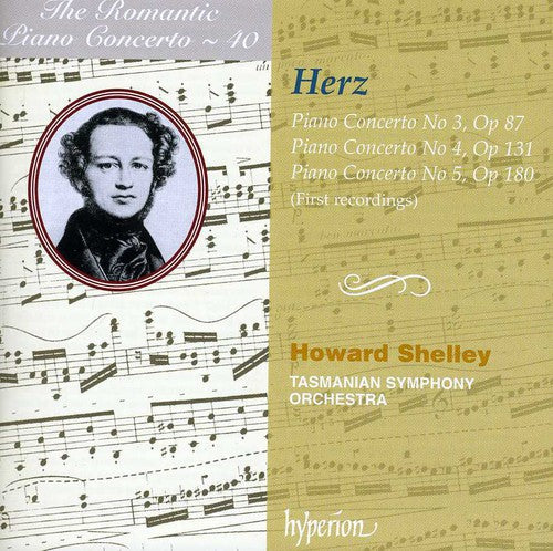 the album cover for Herz - Piano Concertos 3 4 & 5