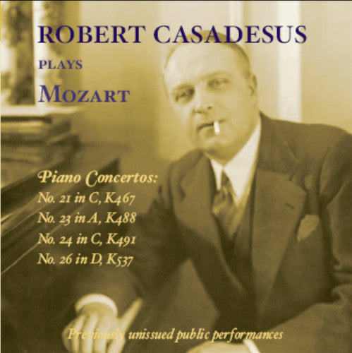 the album cover for ROBERT CASADESUS - Robert Casadesus Plays Mozart