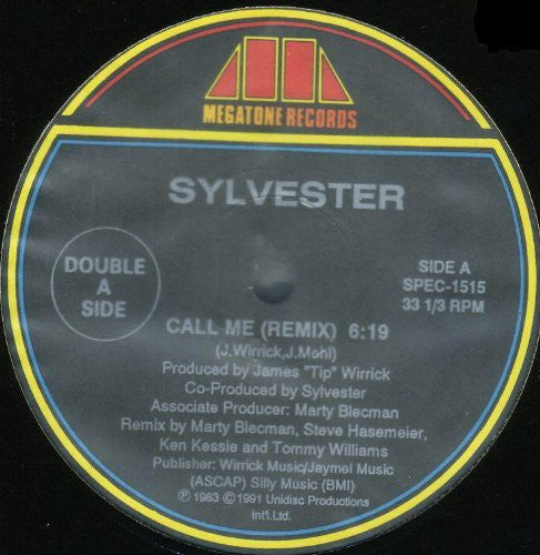 the album cover for Sylvester - Call Me / Good Feeling