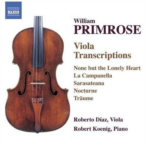 the album cover for Roberto Diaz - Viola Transcription