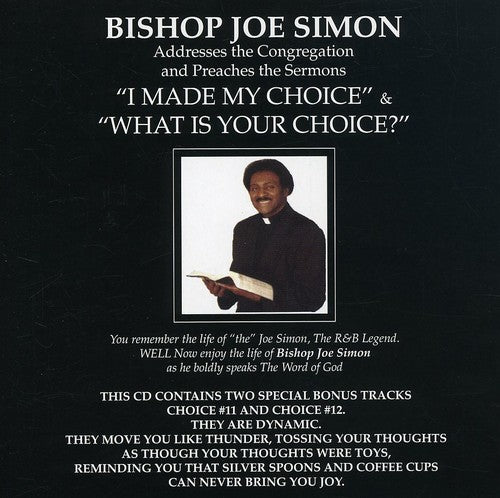 the album cover for Bishop Joe Simon - Addresses the Congregation