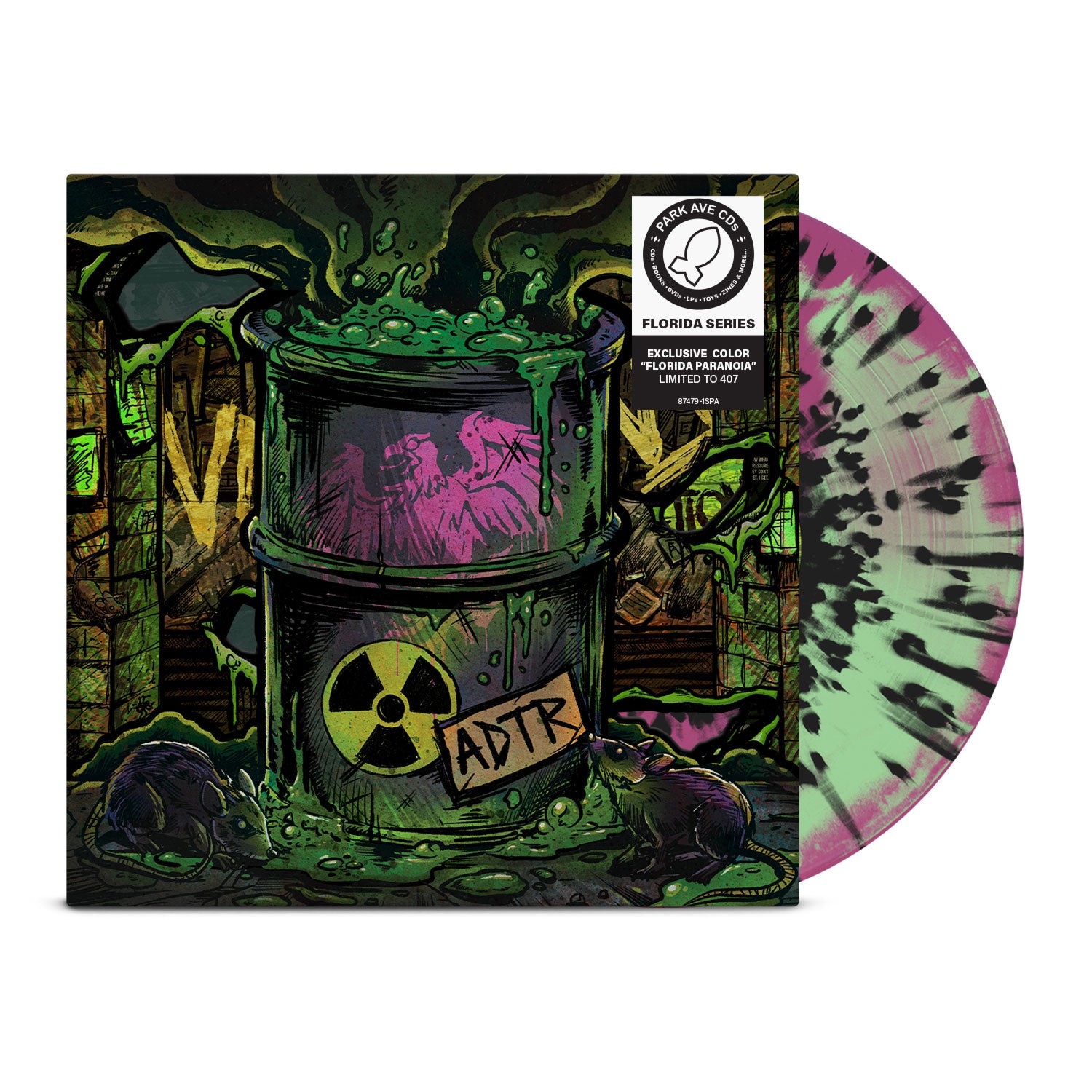 product mockup for A Day To Remember - Bad Vibrations [Park Ave Exclusive "Florida Paranoia" LP]