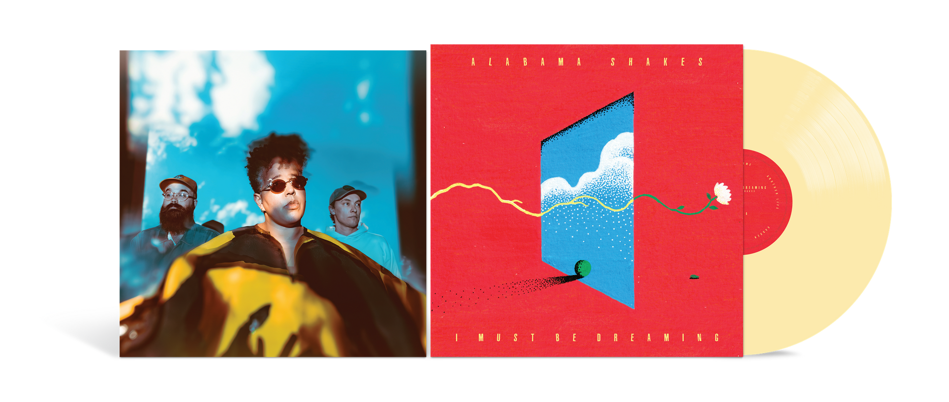 product mockup for Alabama Shakes - I Must Be Dreaming [Indie Exclusive Daydream Yellow LP]