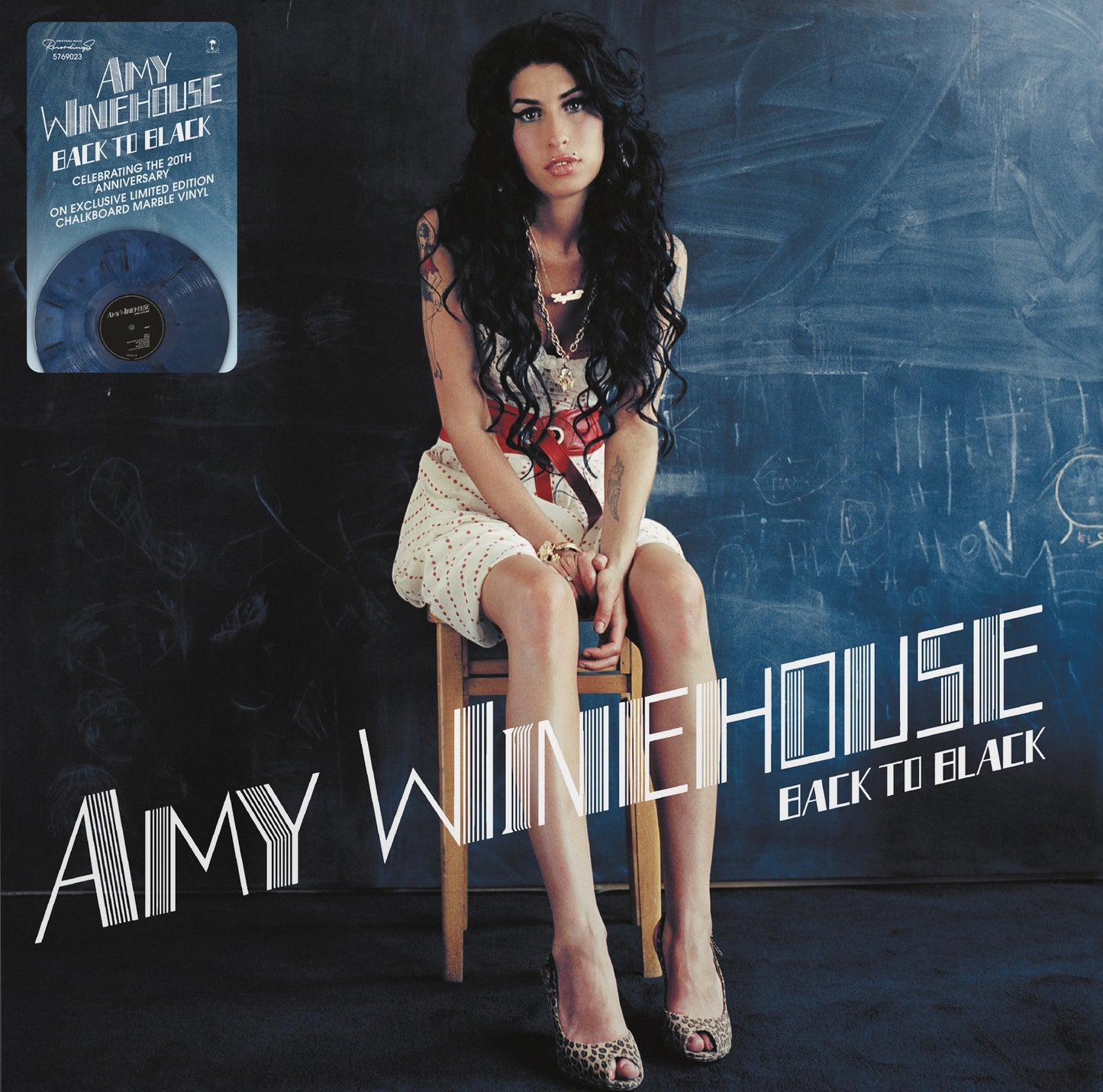 cover art for Amy Winehouse - Back To Black (20th Anniv.) [Indie Exclusive Chalkboard Marble LP]