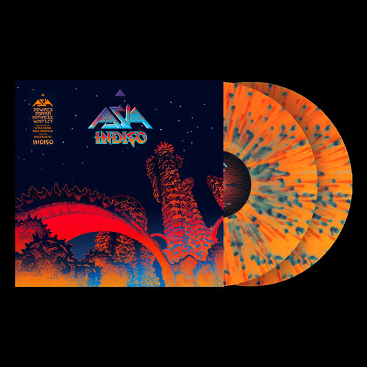 product mockup for Asia - Indigo [Indie Exclusive Orange Blue Splatter 2LP]