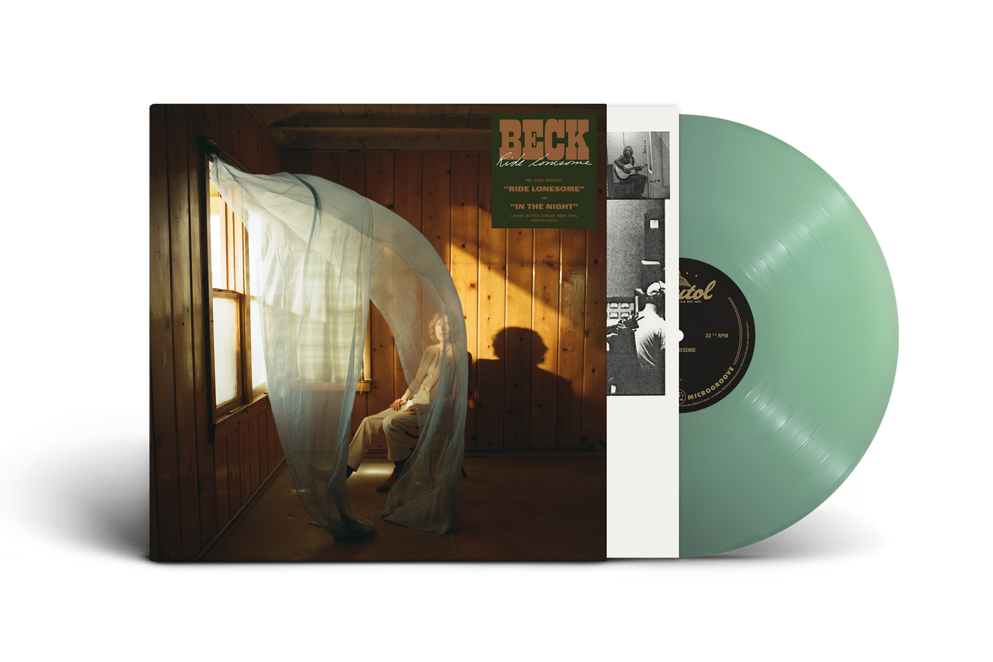 product mockup for Beck - Ride Lonesome [Indie Exclusive Vintage Green LP]