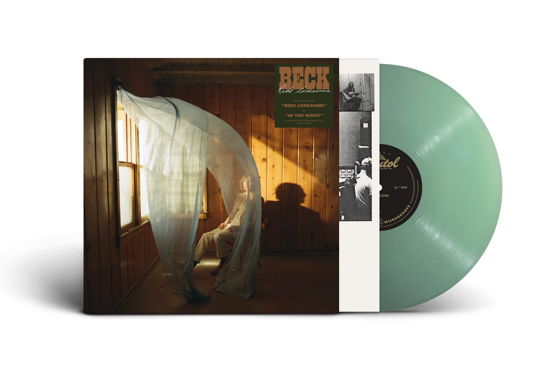 product mockup for Beck - Ride Lonesome [Indie Exclusive Vintage Green LP]