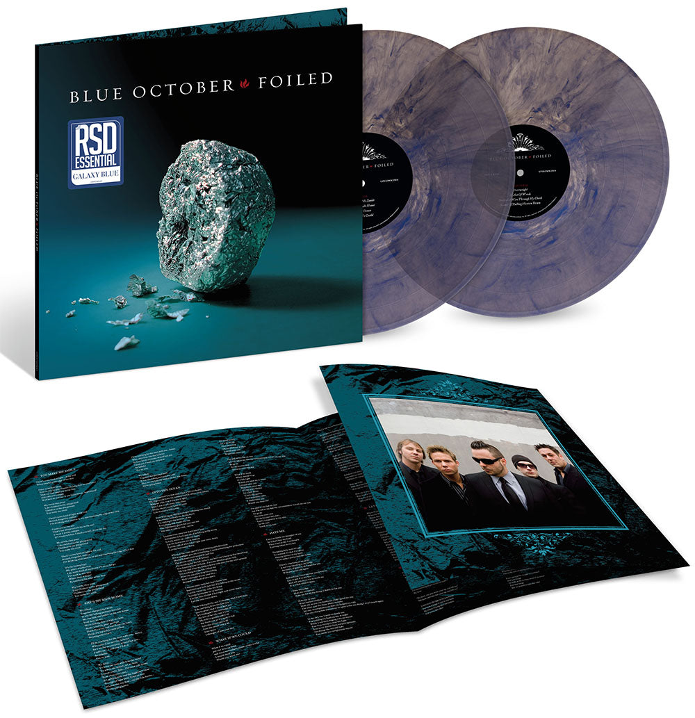 product mockup for Blue October - Foiled [RSD Essential Galaxy Blue 2LP]