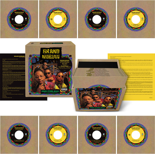 product mockup for Brand Nubian - One For All (35th Anniv.) [7" Box Set]
