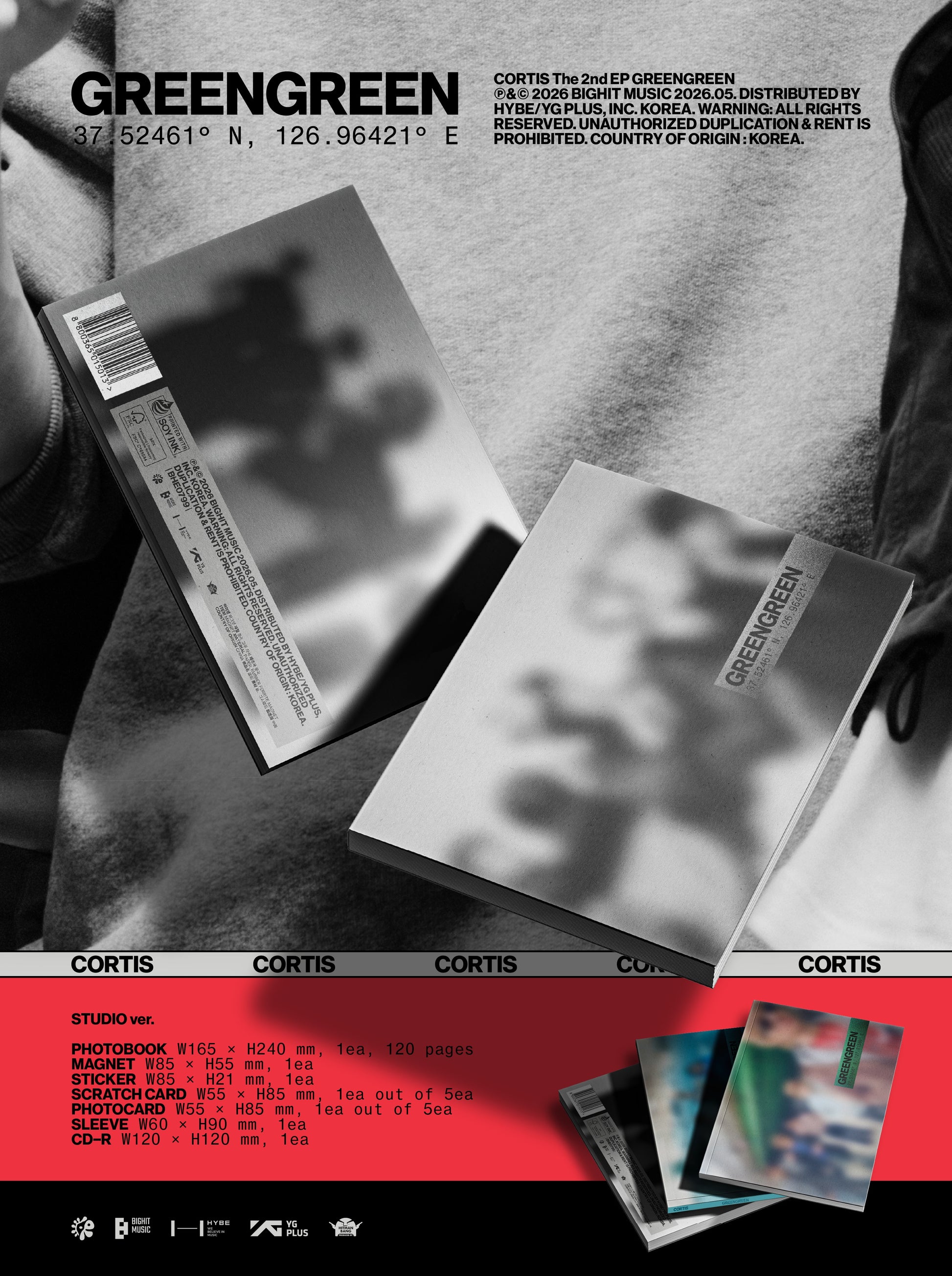 info sheet for Cortis - GREENGREEN [STUDIO ver. CD]